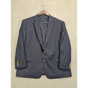 RRL Ralph Ralph Lauren Blazer Men 50R Blue Navy Gold Sports Jacket Wool